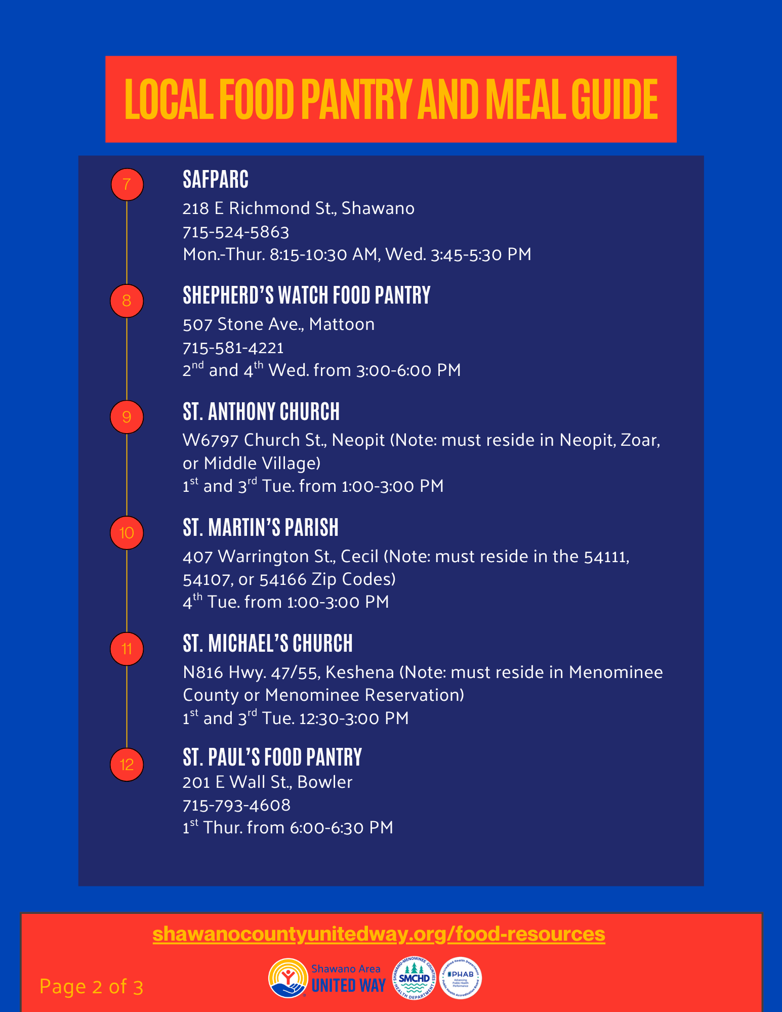 Page 2 of 3 for Food Resource List
