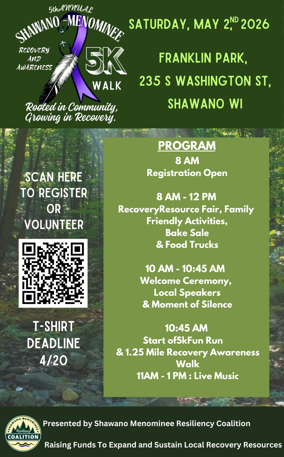 5th Annual Recovery Awareness Walk and 5k Flyer