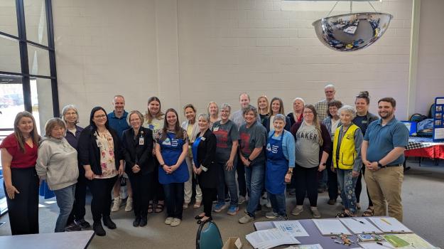 The group of representatives gathered to present about their services and opportunities